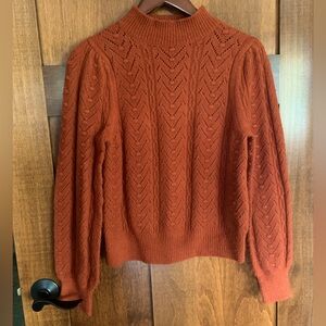 Lucy Paris rust orange sweater